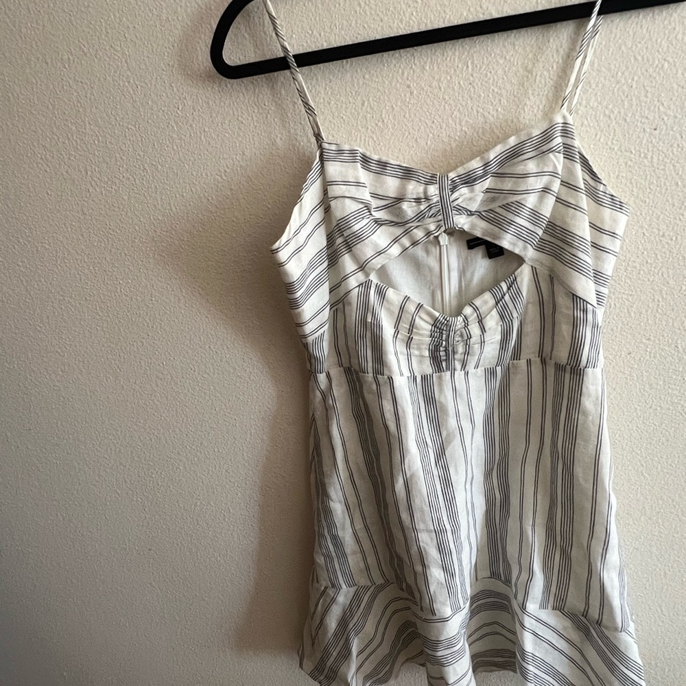 Dolce Vita Blue and White Cut Out Dress